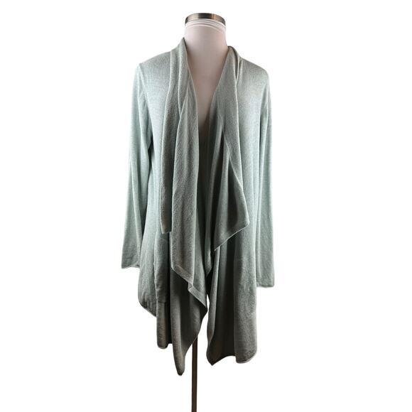 Barefoot Dreams CozyChic Ultra Lite Hi Lo Cardi Seafoam Green Plus Size 2X - Picture 2 of 12